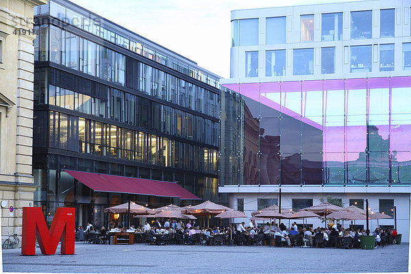 Cafe  Marstallplatz  München  Bayern  Deutschland  Europa