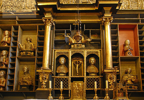 Reliquienkammer Goldene Kammer romanische Kirche St. Ursula  Köln  Nordrhein-Westfalen  Deutschland