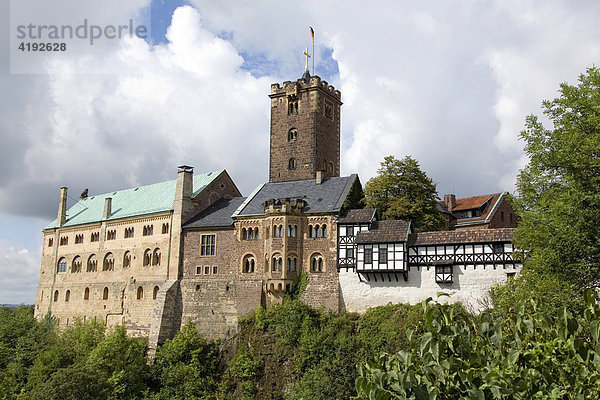 Blick auf die Wartburg  Eisenach  Thüringen  Deutschland