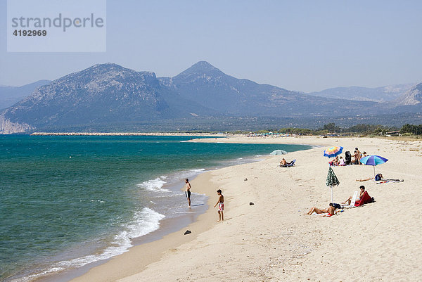 Der Strand von Santa Maria di Mare  nahe Orosei  Provinz Nuoro  Sardinien  Italien