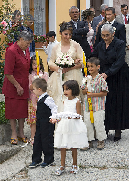 Eine Hochzeit  Bergdorf Fonni  Sardinien  Italien