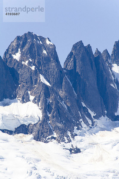 Irene Glacier  Gletscher  Felszacken  Chilkoot Trail  Alaska  USA