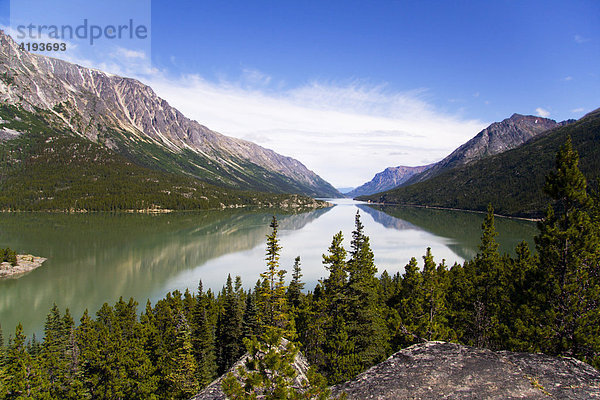 Blick auf den Lake Bennett  Chilkoot Trail  Britisch-Kolumbien  Kanada