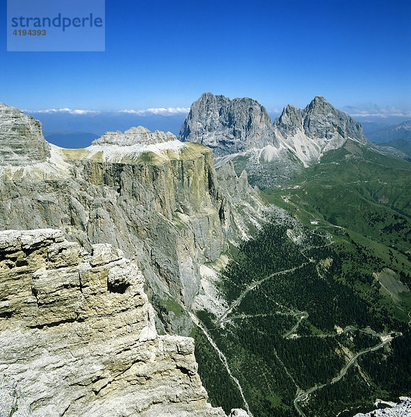 Langkofel und Sella  Dolomiten  Italien