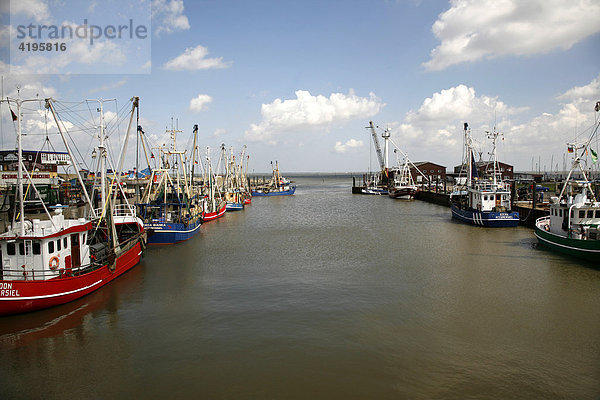 Fischereihafen von Dornumersiel  Ostfriesland  Niedersachsen  Deutschland