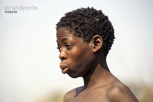 Schwarzer Junge aus Botswana