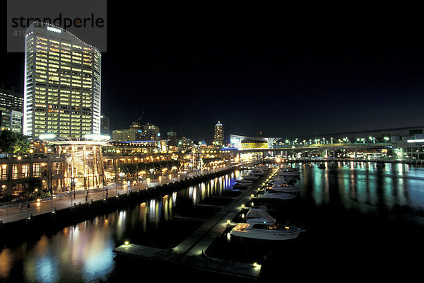 Darling Harbour bei Nacht Sydney Australien