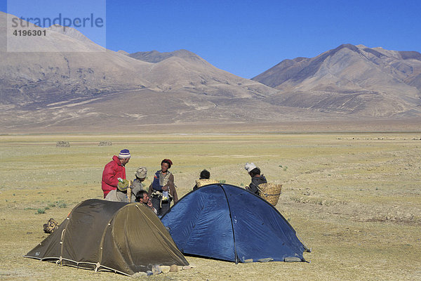 Zelten in Tibet