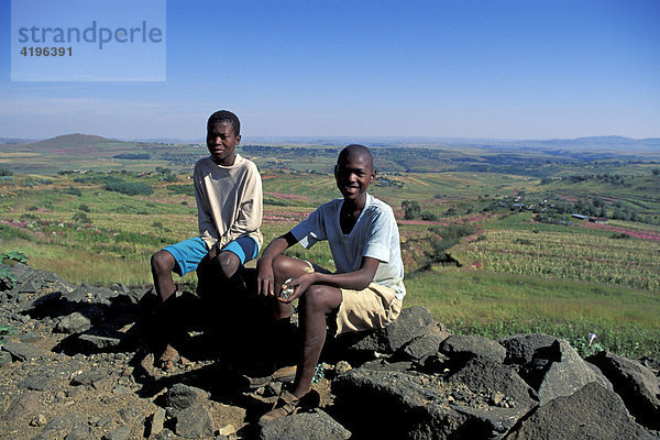 Zwei Jungen Lesotho