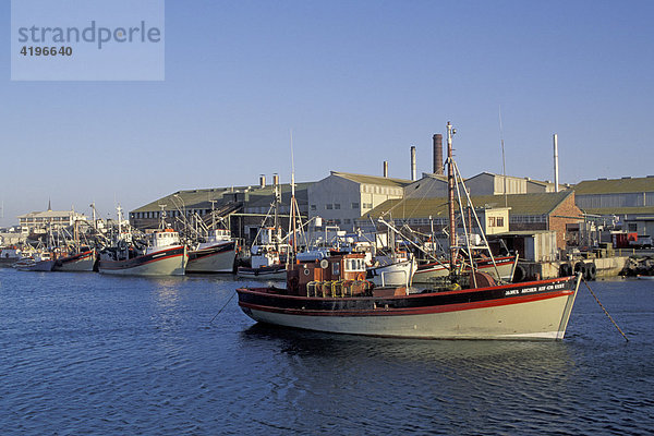 Fischerboot im Hafen von Lamberts Bay Suedafrika