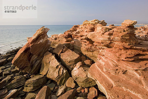 Küste bei Gantheaume Point  Steinformationen  Broome  Westaustralien  WA  Australien
