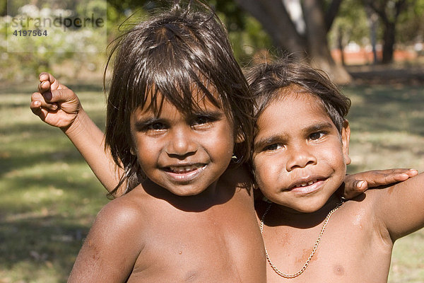 Aborigine Kinder  Lombadina Aborigines Community  Dampier Peninsula  Westaustralien  WA  Australien
