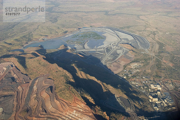 Argyle Diamantenmine  Luftaufnahme  Kimberley  Westaustralien  WA  Australien