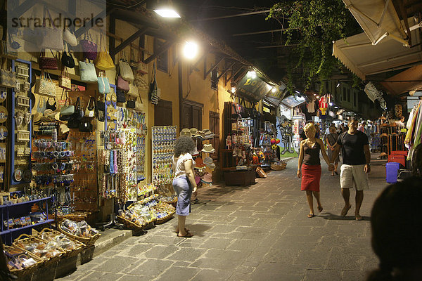 Läden in der Altstadt von Rhodos  Griechenland