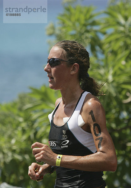 Chrissie Wellington (GBR) bei der Ironman-Triathlon-Weltmeisterschaft in Kailua-Kona  Hawaii USA.