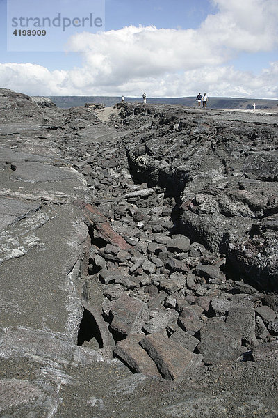 Die Chain of Craters Road im Volcano-Nationalpark auf Big Island führt entlang einer großen Anzahl von Kratern  Hawaii  USA.