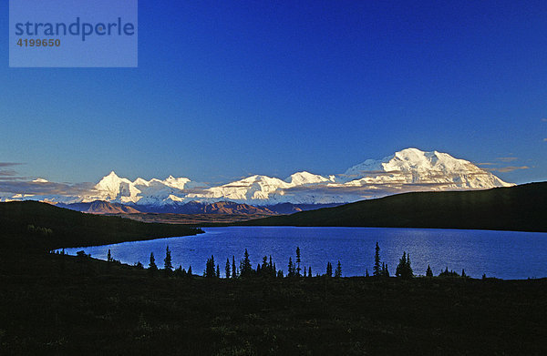 Mt. McKinley mit Wonder Lake  Denali Nationalpark  Alaska  USA