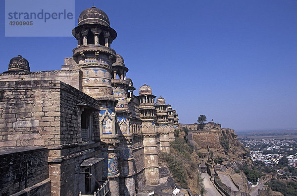 Die Festung Gwalior  Gwalior  Madhya Pradesh  Indien  Südasien  Asien