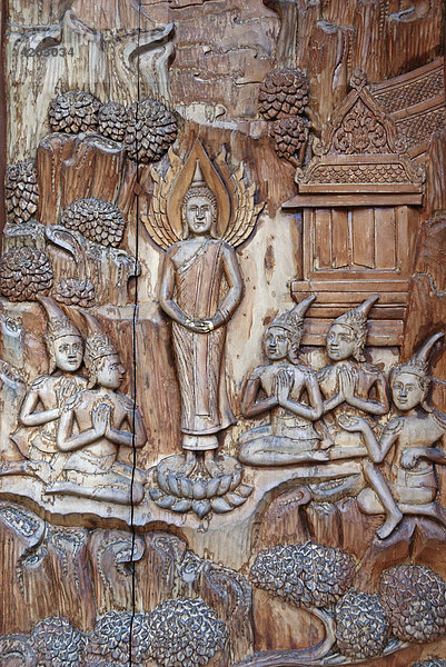 Predigender Buddha  Wat Wang Wiwekaram  Sangkhlaburi  Thailand  Asien