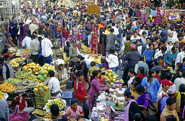 Markt in Kathmandu  Nepal  Asien