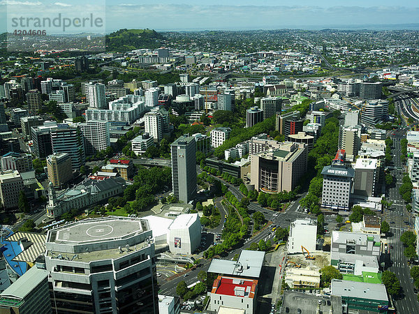 Blick vom Sky-Tower in Richtung Innenstadt  Auckland  Neuseeland