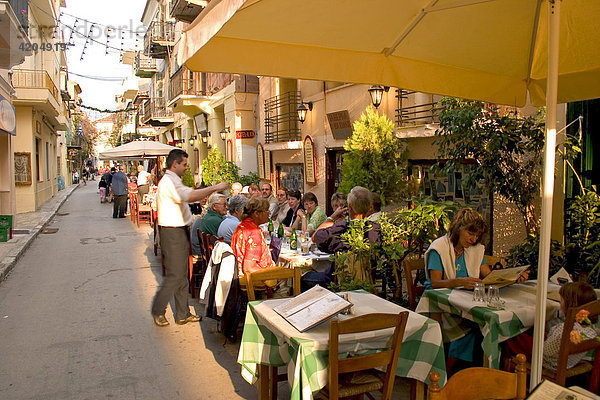 Restaurantgasse Odos Staikopoulou  Nafplion (Nauplion)  Peloponnes Griechenland