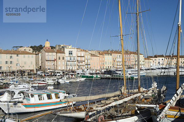 Hafenbecken und Promenade   Saint Tropez   Provence-Alpes-CÙte d'Azur   Frankreich   Europa