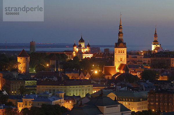 Domberg (Oberstadt) mit Alexander Newski Kathedrale  Tallinn  Estland  Europa