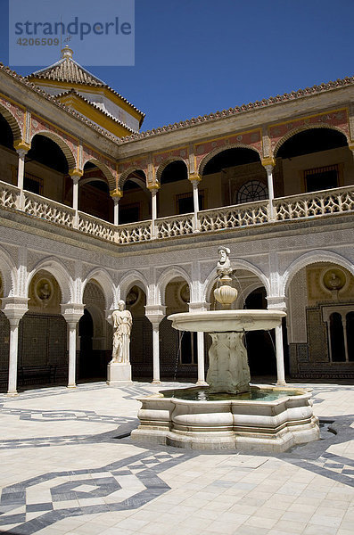 Casa de Pilatos  Casa Ducal de Medinaceli  Innenhof  Sevilla  Andalusien  Spanien