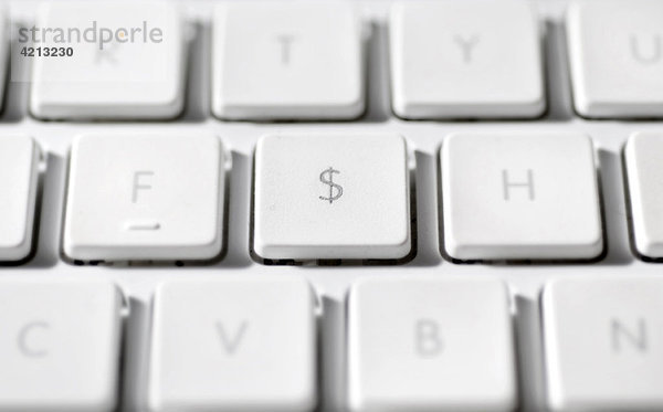 American Dollar-Zeichen auf Laptop-Computer-Tastatur