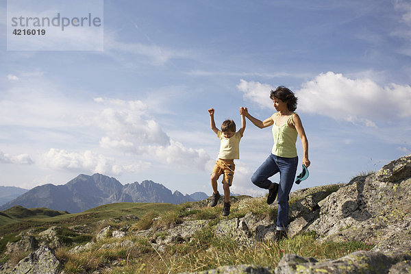 Familienausflug in die Berge