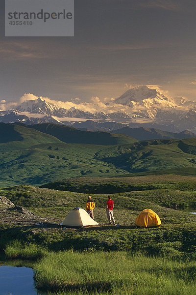 Wanderer @ Camp Ansicht Mt McKinley Denali SP SC AK Sommer