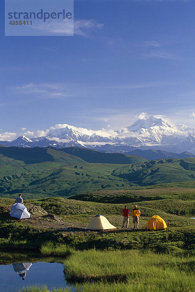 Wanderer @ Camp Ansicht Mt McKinley Denali SP SC AK Sommer