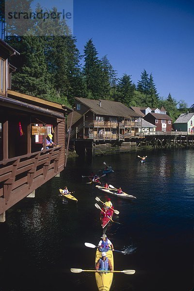 Sommer Straße Bach Süden Ketchikan Kajakfahrer Alaska