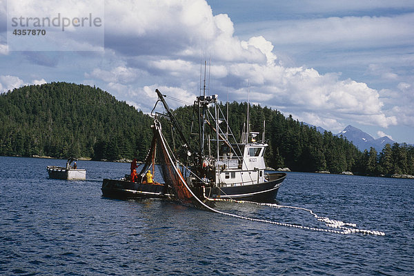 Kommerzielle Seine Net Boot in der Nähe von Sitka AK SE Sommer/Nfishing für Silber Lachs