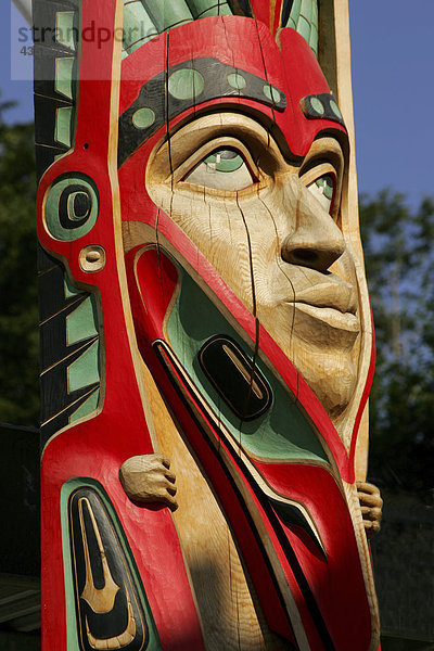 Tradition Close-up schnitzen Ketchikan Totempfahl Alaska Haida