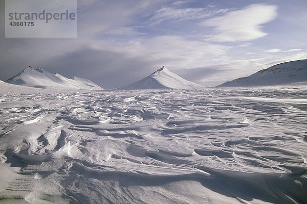 Ishivak Pass in Baird CT Noatak nationales Reservat AK AR Winter