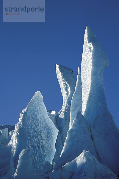 Eisformationen des Matanuska Gletscher SC AK Sommer