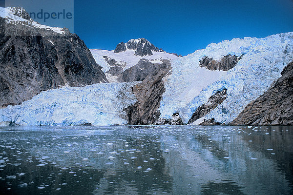 Szenische Ansicht des nordwestlichen Gletscher im Kenai-Fjords-Nationalpark in South Central Alaska im Sommer