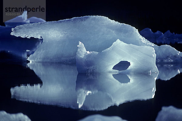 Eisberg Floating in den Portage-Gletscher See SC AK