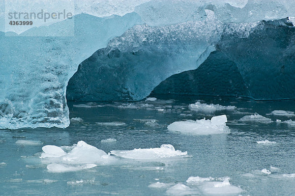 Eisberge und frech Eis Float in den Gewässern des Prince William Sound in der Nähe der Columbia-Gletscher  South Central Alaska  Sommer