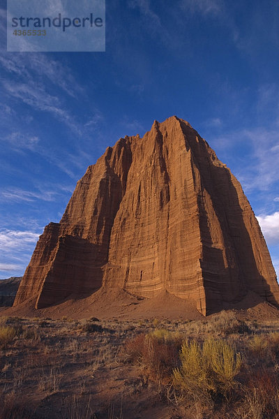 Tempel von der Sonne /nCapitol Reef-Nationalpark Utah USA