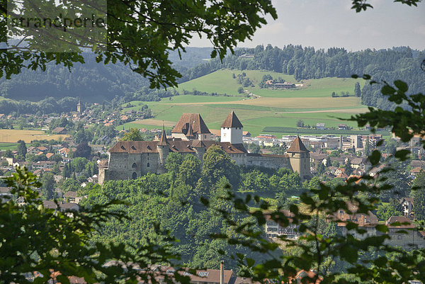 Schloss Burgdorf überragt die Stadt Burgdorf  Sicht von den Gisnauflühen