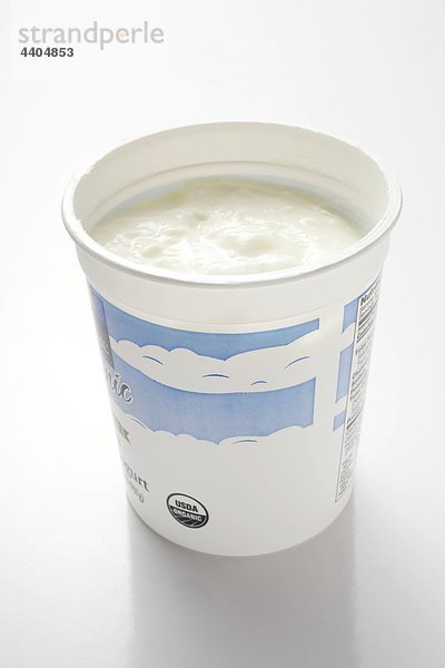 Naturjoghurt in Joghurt Topf