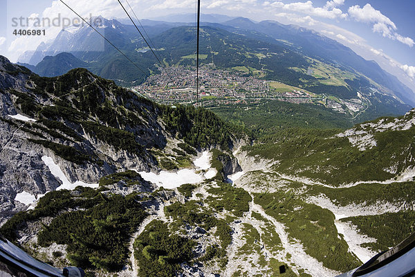 Germany  Bavaria  Mittenwald  cable car