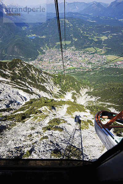 Germany  Bavaria  Mittenwald  Cable car