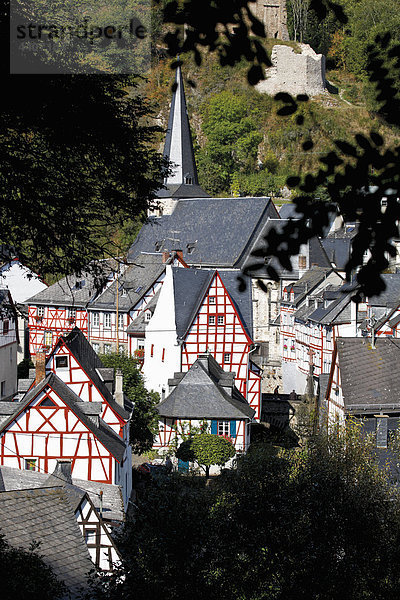 Deutschland  Rheinland-Pfalz  Monreal  Elzbach  Stadtansicht