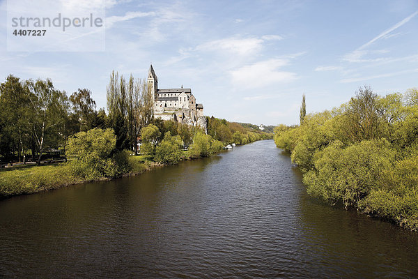 Germany  Hesse  Dietkirchen  Church of st. lubentiuskirche on lahn river