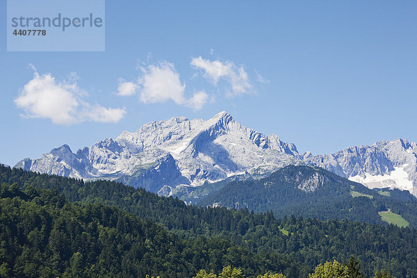 Deutschland  Bayern  Zugspitze  Blick auf die Bergketten