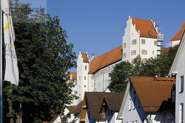 Germany  Bavaria  Allgaeu  Füssen  View of Hohes Schloss castle
